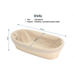 Mayalama Sepeti - Oval - Ebat:(23x14xh8)cm - BEZLİ